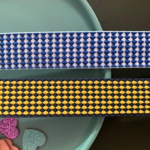 10Yards 25MM Elastic Lattice Jumping Point Ribbon Soft DIY Hair Bow Party Material Craft Christmas Decorate Clothes Sew Home