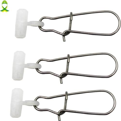 JSM 200 pcs/lot Braid line Sinker Slide fishing connector high strength Duo Lock staniless steel nice snap fishing swivel tackle