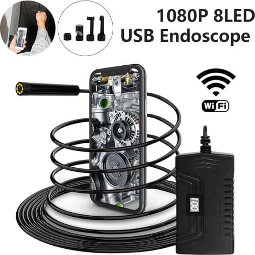 WIFI Endoscope Camera Mini Waterproof Inspection Camera 8mm 3.5M 5M USB Endoscope Borescope IOS Endoscope for Iphone