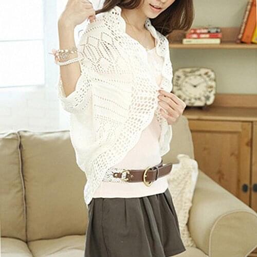 New Arrival Women Fashion Crochet Kimono Hollow Knit Tops Knitwear Coat Outwear Cardigan Summer Fashion Outer Elegant Loose