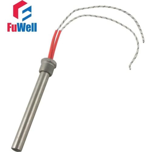 304 Stainless Steel Threaded Single End Heating Tube Cartridge Heater 16x350mm 1500W 220V/110V/380V DN20 (25mm)