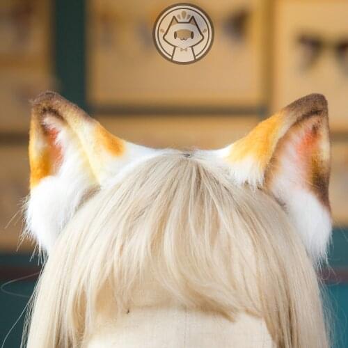 NewHand Work Sanhuas Cat Neko Fox Ears Hair Hoop Headband Hair Hoop Lolita NEKOPARA Cosplay Costume Accessories COS Gift