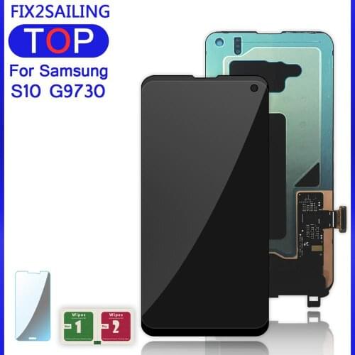 New LCD For SAMSUNG Galaxy S10 G9730 Display S10+ Plus G9750 Lcd display Touch Screen Digitizer Parts For Samsung S10 S10 Plus