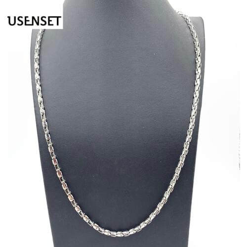 Necklace Stainless Steel Chain Necklace 4mm Silver Color Jewelry New Style 2019