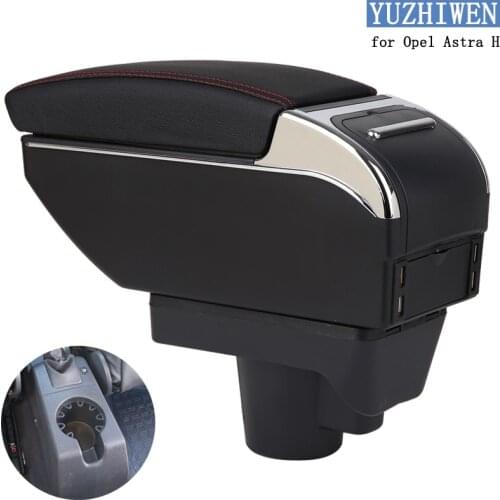 For Opel Astra Armrest Box Opel Astra H Universal Car Central Armrest Storage Box cup holder ashtray modification accessories