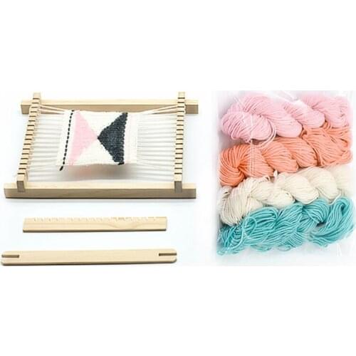 HOT Wood Knitting Weaving Loom Tapestry Yarn Kit Handloom Machine DIY Handmade Tool for Beginners
