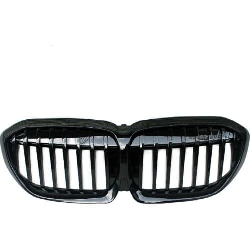 Single Line Bright Black Front Air Intake Grille For 2019 BMW 3 Series refitting grille G20 G28