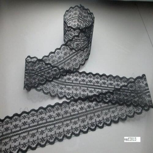 40 mm width of black lace fabric 10 yards / lot DIY clothing accessories Ribbon lace embroidery on both sides
