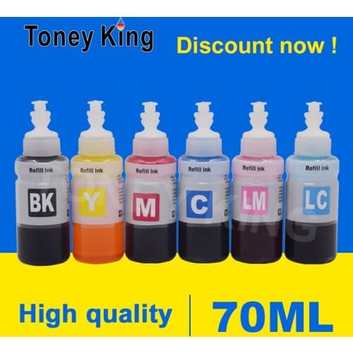 Toney King Refill Dye ink Kit Compatible for Epson L111 L211 L301 L303 L351 L358 L551 L558 L800 L810 L1300 L1800 Printer