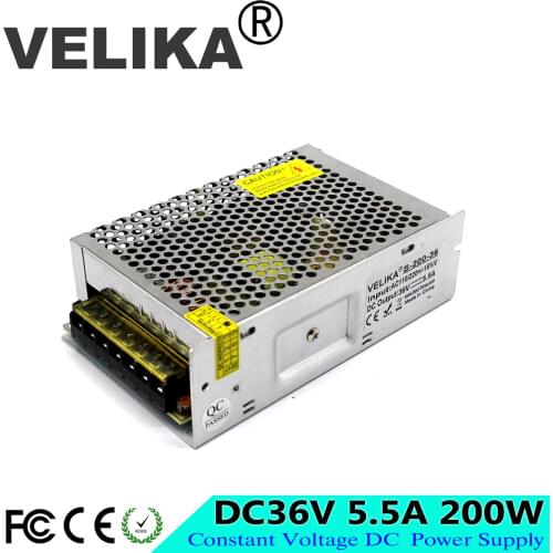 Universal 36V 5.5A 200W switching power supply Driver transformer 110-220V AC DC36V SMPS for LED Strip Light CNC CCTV Stepper