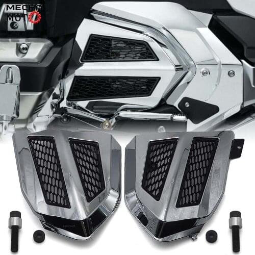 For Honda Gold Wing GL1800 GL1800 F6B Motorcycle Protector Cover Radiator Panel Cover Side Grille Guard Cap Chrome or black