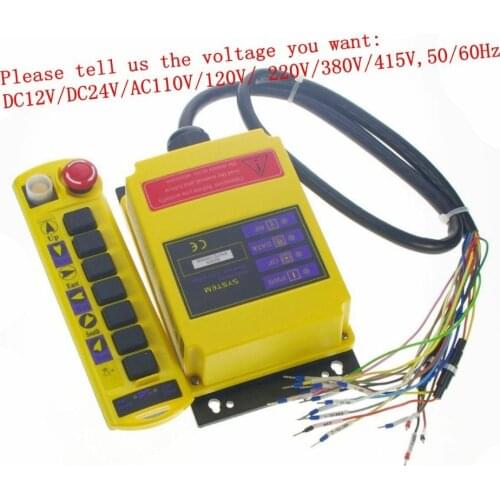 2 Speed 1 Transmitter Control Hoist Crane Remote Control System Choose Voltage AC DC 12V/24V/36V/110V/220V/380/415V