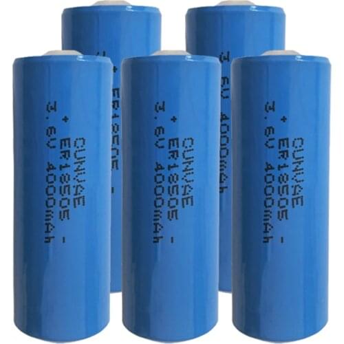 5PCS ER18505 18505 3.6V 4000mAh Li-SOCL2 Batteries for Alarms and security devices Automotive electronics 3.6Volt 18505