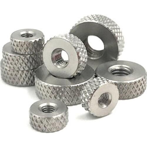5PCS Thumb Screw Nut Round nut Adjust Knurled Nuts Stainless steel M3 M4 M5 M6