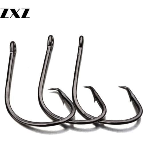 50pcs High Carbon Steel Fishhooks 3/0# 4/0# 5/0# Octopus Single Hooks High Quality Bait Holder Fishing Hooks Jig Big Hook Pesca