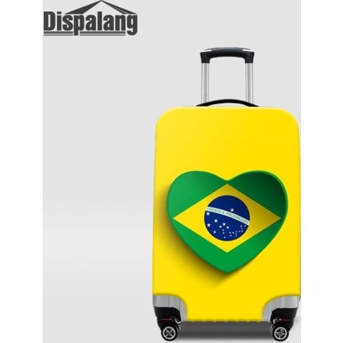 Brazilian Fans Fashion Luggage Protective Covers For 18-32 Inch Brazil Thick Elastic Suitcase Cover Mens Portable Trolley Cover