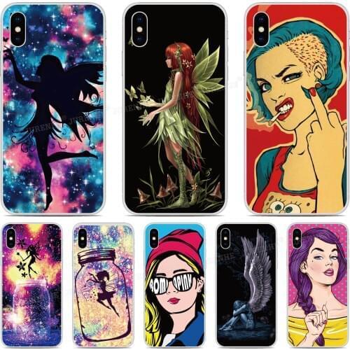 Rubber Soft TPU Sexy Fairy Girl Phone Case For Doogee X90 N20 Y9 Plus N10 Y7 Y8 Y8C X70 X60 X60L X50 X50L X30 X55 Silicone Cover