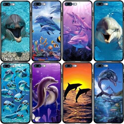 Cover Case for Samsung A10 A10E A10S A20 A20S A30 A40 A50 A50S A60 A70 A21S A31 A41 A51 A71 Dance And Jumping Dolphins