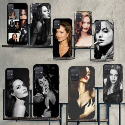 Star Angelina Jolie Soft Cover Phone Case For Samsung A32 51 71 31 40 30s 21s Galaxy S9 10 20 Plus Note9 10pro 20 20ultra