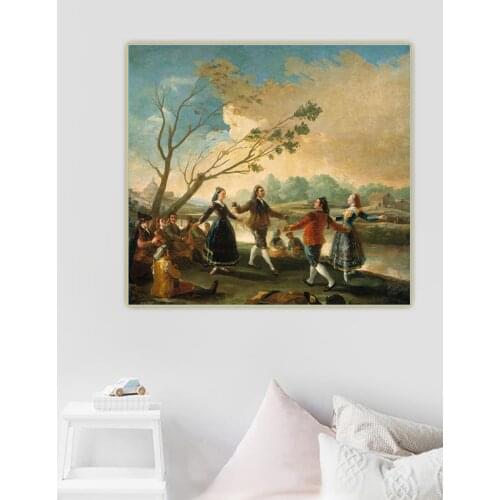 Citon Francisco Goya《Dance on the Banks of the Manzanares》Canvas Art Oil Painting Picture Wall Background Decor Home Decoration