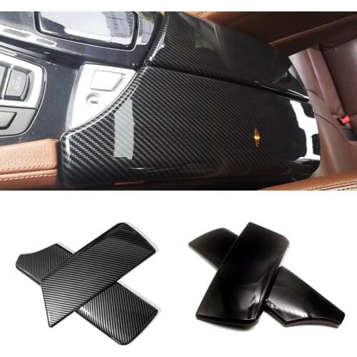 For BMW 5 Series F10 F18 2011 2012 2013 2014 2015 2016 2017 Car Center Console Armrest Box Carbon Fiber Texture Protection Cover