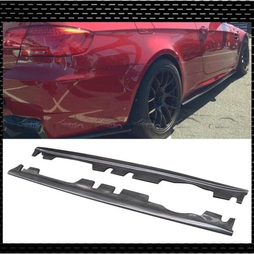 For BMW E92 E93 M3 3 Series 2008-2013 Car Side Skirt Extensions Lip Underboard Aprons Carbon Fiber