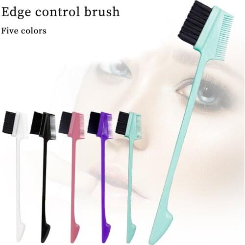 Beauty Double Side Edge Control Hair brush Comb Eyebrow Makeup Brush For Hair Styling Salon Professional Accessories Hair Brush