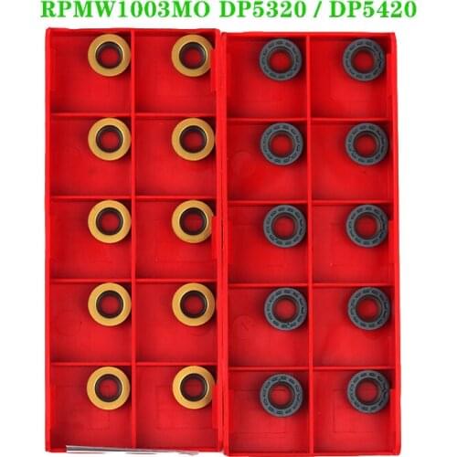 10pcs RPMW1003MO DP5320 DP5420 Carbide Milling Insert CNC Lathe Inner Round Mill Blade Metal Cutting Turning Tool RPMW Inserts