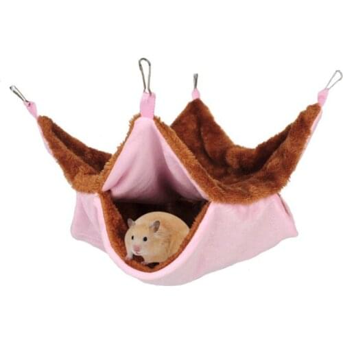 Hamster Cage House Mouse Sleeping Soft Plush Nest House Hanging Shelf Bed For Hamster Ferret Rabbit Animals