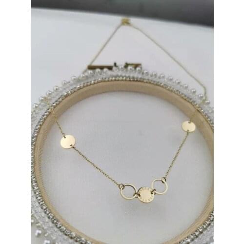 Korean fashion necklace stainless steel