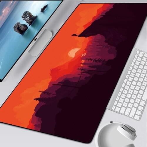90x40cm Mousepad for Deep forest firewatch Laptop Gamer Mousepad Gaming Mouse Pad Large Locking Edge Keyboard 70x30 cm Deak Mat