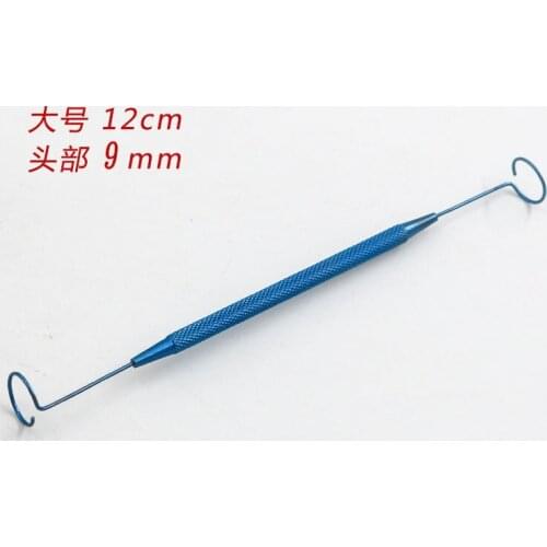 Pig tail probe lacrimal duct probe double head probe titanium alloy flushing type with hole