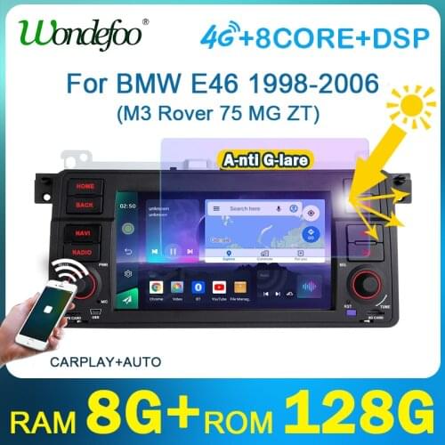 PX6 2 din android 10 car radio screen For BMW E46 Sedan Coupe Hatchback M3 MG ZT Rover 75 1998-2006 Carplay Intelligent system