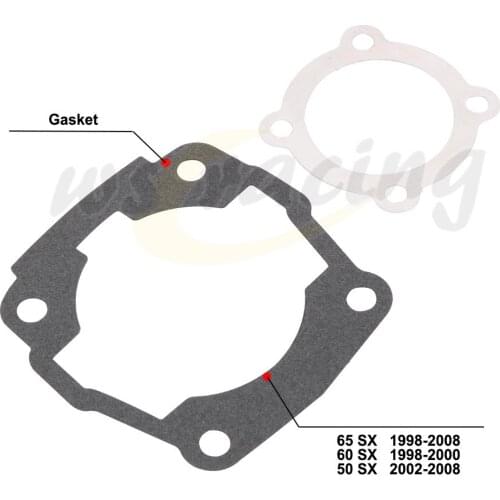 Motorcycle Metal Gasket For KTM 65 SX 1998-2008 60 SX 1998-2000 50 SX SX50 2002 2003 2004 2005 2006 2007 2008