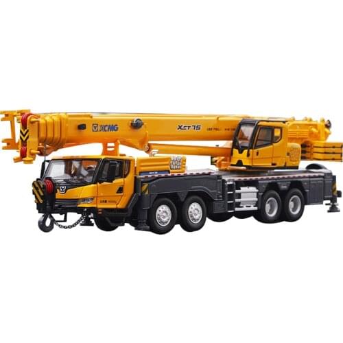 1:50 Xct75 75ton Mobile Heavy Crane Metal Truck Model Alloy crane engineering model