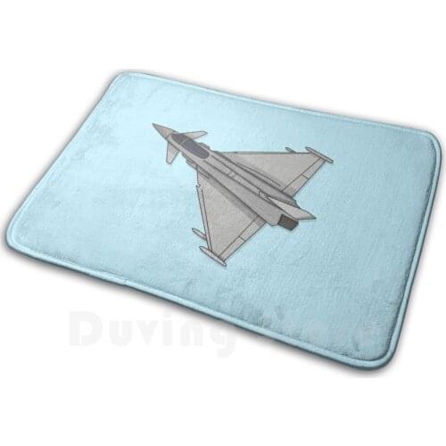 Eurofighter Raf Typhoon Fighter Jet Plane Royal Air Force Soft Non-Slip Mat Rug Carpet Cushion Typhoon Raf Plane Fighter