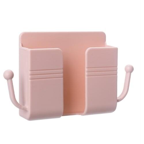 Remote Control Mobile Phone Plug Wall Holder Self-adhesive Punch Free Storage Rack Multipurpose Household Storage Boxes WWO66
