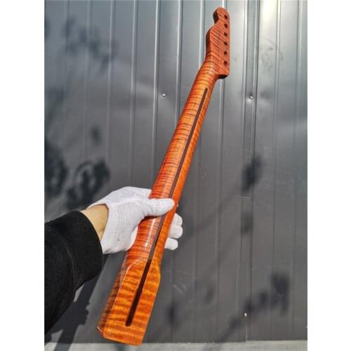New flam tiger Electric guitar neck 21 fret 25.5'' maple made and maple Guitar Fretboard #33