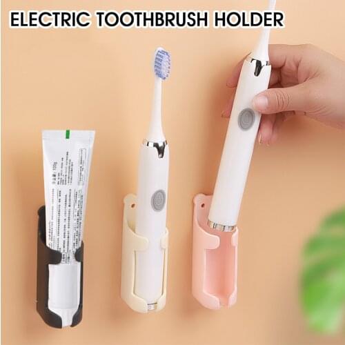 Home Electric Bath Toothbrush Stand Wall Mounted Puch Free Cute Bear Toothbrush Holder Quick Drain Bathroom Organizer Accessorie
