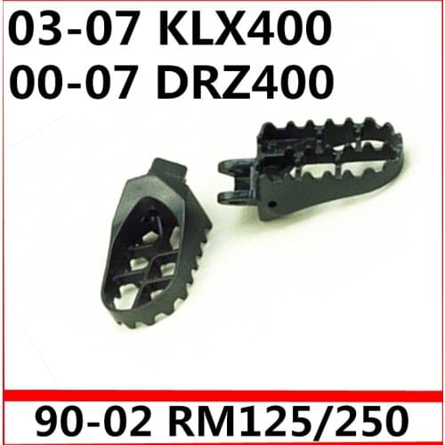 Steel MX Wide Foot Pegs Rests Pedals For KLX400 03-07 DRZ400 00-07 RM125 RM250 90-02 Enduro Motocross Supermoto Dirt bike
