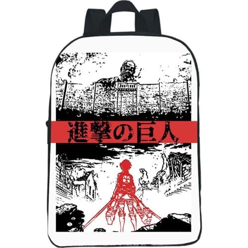 Anime Attack On Titan School Bag Kindergarten Small Bookbag Boy Girl Backpack Lightweight And Simple Cartoon Printing Knapsack