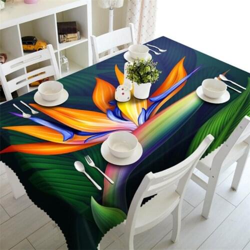 Dresser Tablecloth Flower rectangula Waterproof Polyester fibe Table cloth wedding round table cover Customized size Pillowcase