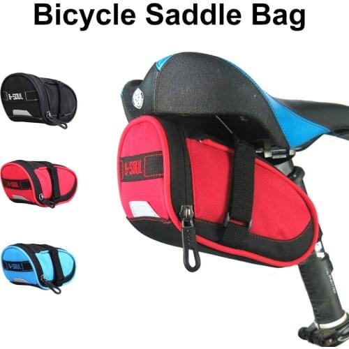 Bike Saddle Bag Waterproof Bicycle Seat Tail Rear Pouch Bag Strap-on Cycling Bag Riding Storage Saddle Bag For Cycling Accessory