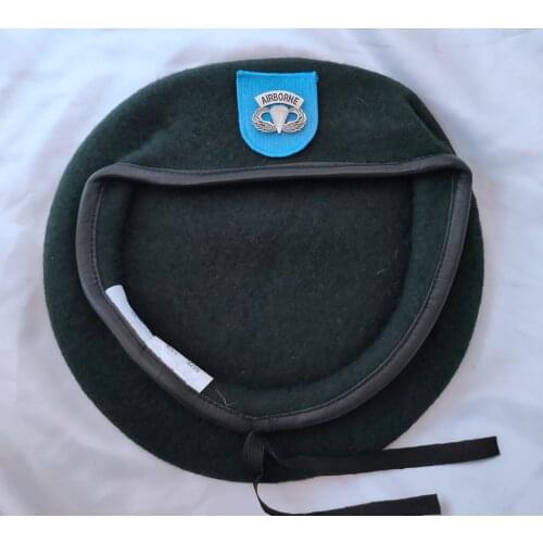 Tomwang2012 US Army 19th Special Forces Group Wool Green Beret ARMY AIRBORNE PARATROOPER PARACHUTIST INSIGNIA Military Hat