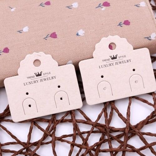 Trend Style Earing Card Packaging Jewelry Accessory Cardcoard 4.5*5cm Macrame Ear Clip /Drop Packing Card Hang Tag 100PCS