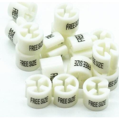 100PCS WHITE Plastic Snap On Hanger Size Markers Hangers Clips Circle For Sizes Clothes Hanger Accessories Label Tube Marked