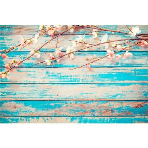 Vinyl Custom Photography Backdrops Props Flower and Wood Planks theme Photo Studio Background 20212-5155