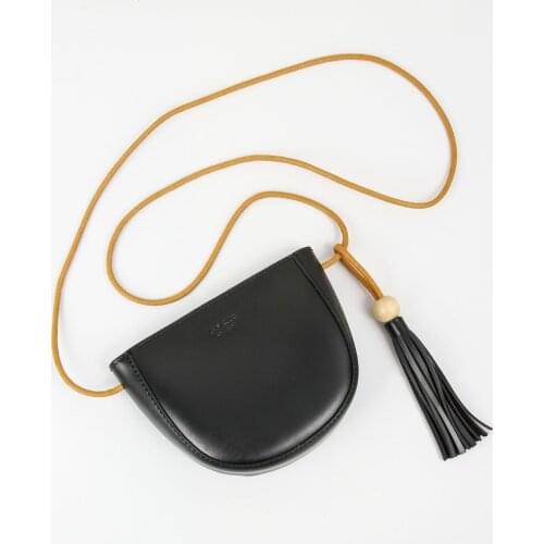 Womens bag PU Saddle Single Tassel Casual Solid Shoulder Bags purses and handbags Simple style vintage bag