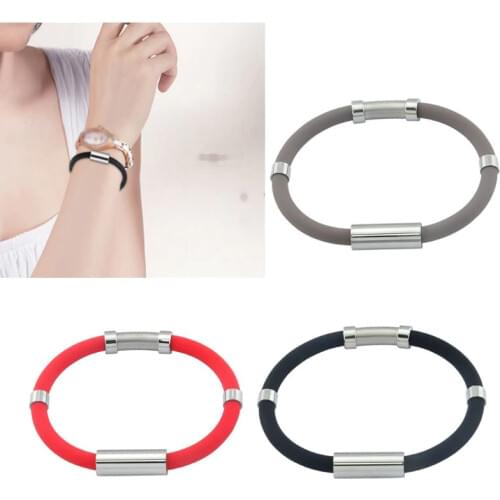 1PC Adjustable Anti-Static Silicone Bracelet Body Static Magnetic Sports Wristband for Women Men Sporty Casual Bracelets