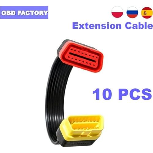 10Pcs FOR LAUNCH EasyDiag 3.0/easydiag 2.0 plus 16PIN Extension Connector Cable OBD2 16pin Extension Cable